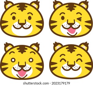 Expresión facial tigre Expresión facial tigre