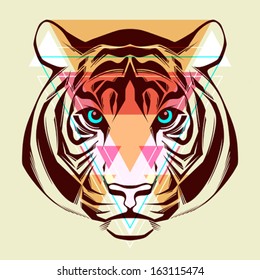 Tiger. Fashion illustration