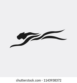 A tiger, fast logo sport