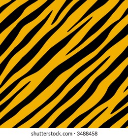 Tiger fell. Vector seamless wallpaper