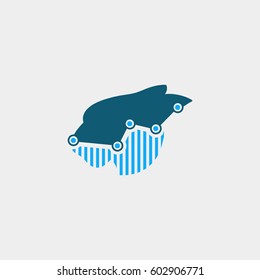 tiger finance logo. animal logo with statistic concept