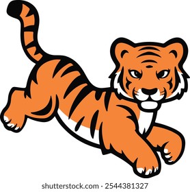 Tiger flat color vector image