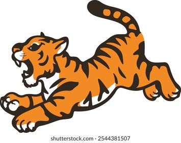 Tiger flat color vector image