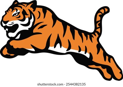 Tiger flat color vector image