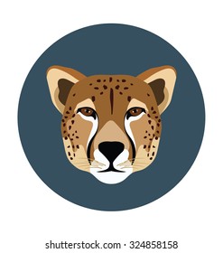 
Tiger Flat Icon Illustration
