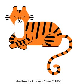 Tiger flat illustration