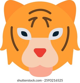 Tiger Flat Illustration Vector Design