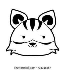 tiger flirty cute animal cartoon icon image 