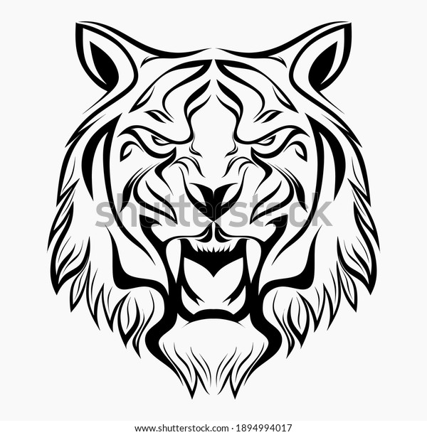 11,362 Tiger Mascot Black And White Images, Stock Photos & Vectors ...