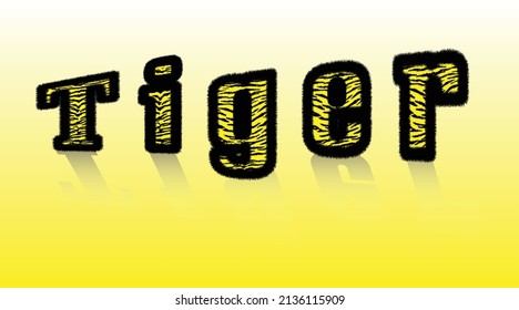 Tiger font, alphabet. For your creative collection of fun font, text, headlines in tiger year or animal concept
