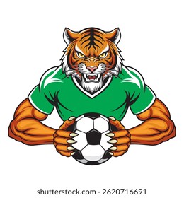 tiger football mascot vector illustration design