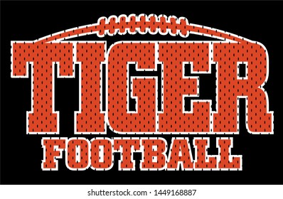 tiger football mesh team design for school, college or league