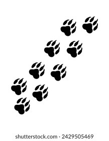 tiger footprint icon, vector best flat icon.
