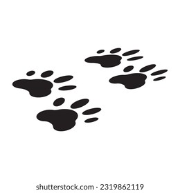 tiger footprint icon vector design template