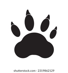 tiger footprint icon vector design template