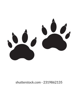 tiger footprint icon vector design template