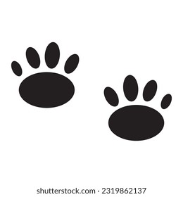 tiger footprint icon vector design template