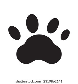 plantilla de diseño vectorial de icono de huella de tigre