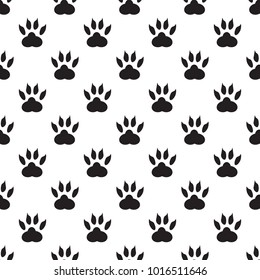 Tiger footprint seamless pattern background