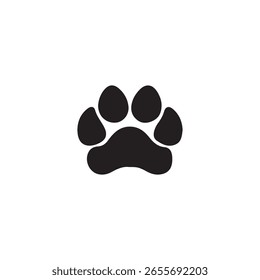 Tiger Footprint Silhouette Icon Vector
