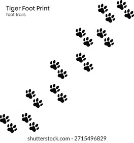 Elemento de vetor de pegada de tigre para ilustrações de vida selvagem, projetos de natureza, projetos de safári, logotipos e padrões.
