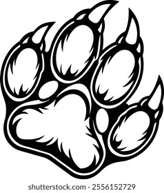 Tiger footprint vector icon on a white background