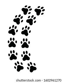 Tiger footprints vector icon isolated on white background. Wild animal footprints sign silhouette