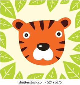 tiger with forest background 1