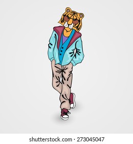 Tiger in the form of a man