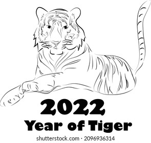 Tiger full body vector,year of tiger