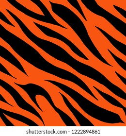 Tiger fur terracotta orange skin texture seamless pattern