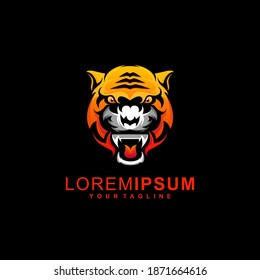 tiger gradient logo design vector premium