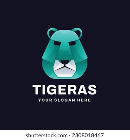 Tiger Gradient Logo Vector Icon Illustration