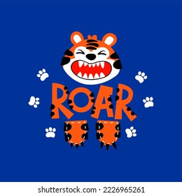 tiger graphic design for kid printing