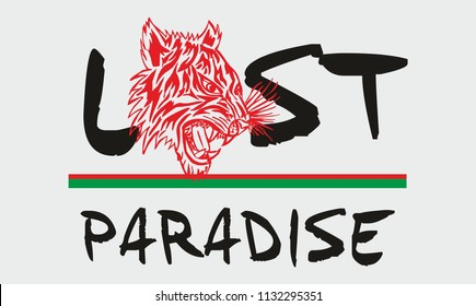 Tiger graphic design vector art