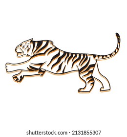 tiger graphic design vector illustration, art tattoo sketch, hand draw, print use