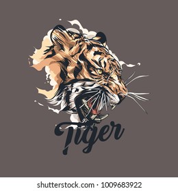 Tiger Graphic Vector Design Tshirt