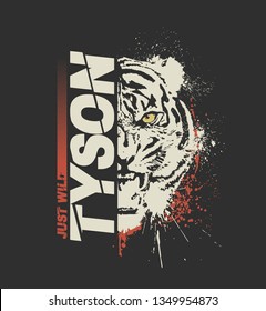 Tiger Graphic Vector Design Tshirt - Vektör