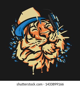 Tiger Graphic Vector Design Tshirt - vector