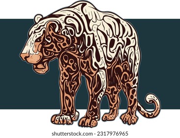 Tiger Hand drawn drawing eps10