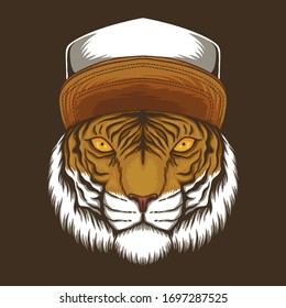 tiger Hat vector illustration for your company or brand