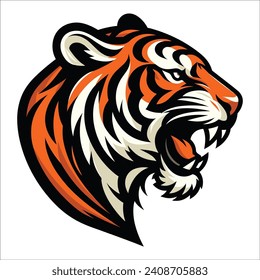 Tiger head , Tiger angry head logo