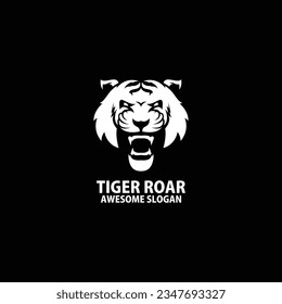 tiger head angry logo design