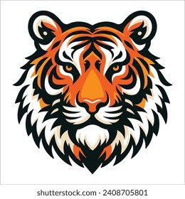 Tiger head , Angry Tiger head vector logo