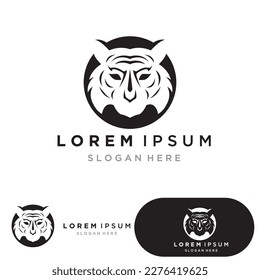 Tiger head animal logo and symbol