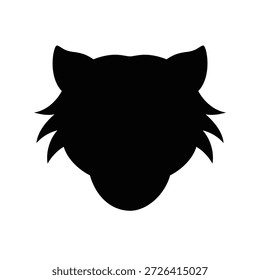  Tiger Head Animal Silhouette Vector Image