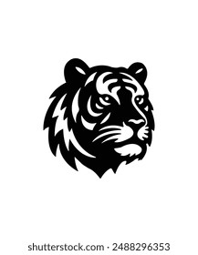 Tiger head art silhouette vector illustrations .eps 