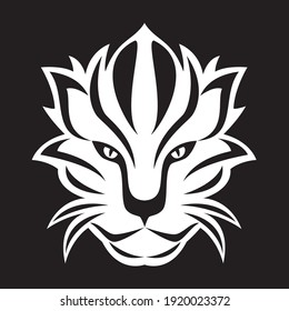 Tiger Head in black and white style vector design. Suitable for Logo, brand, mascot, tattoo, etc.
Type: Vector Illustration.