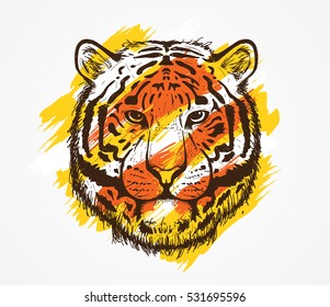 Tiger Head Colorful