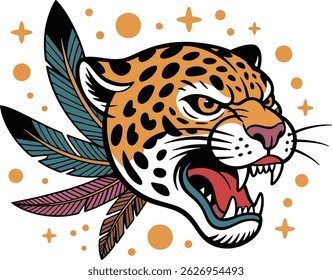 tiger head colorful art design illustration stock photos premium quality